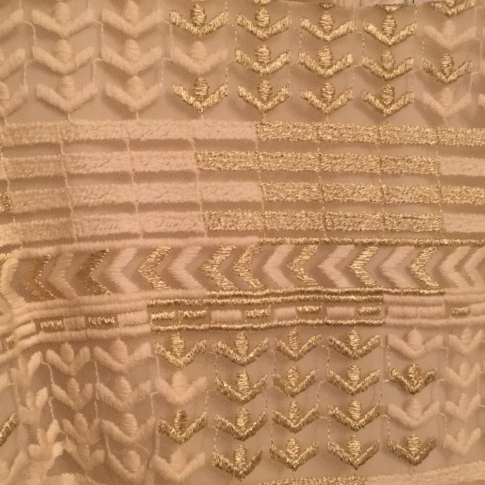 Cream and gold metallic dress - Picture 5 of 5